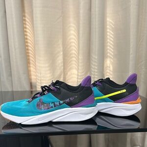 Nike Teal and Purple Dynamic Sneakers